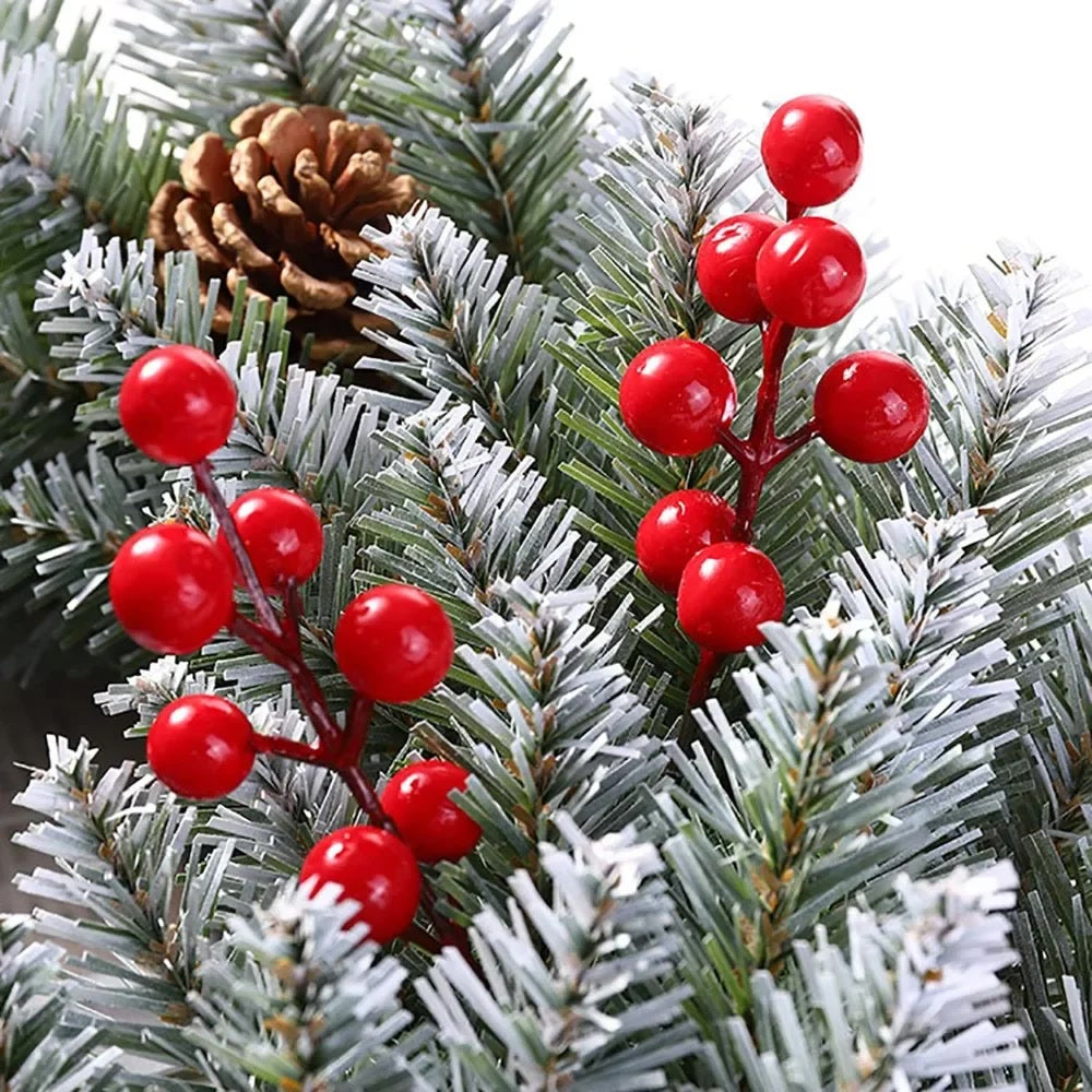 Frosted Berry & Pinecone Christmas Picks — Pack of 10