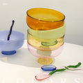 Color Blocking Glass Bowls
