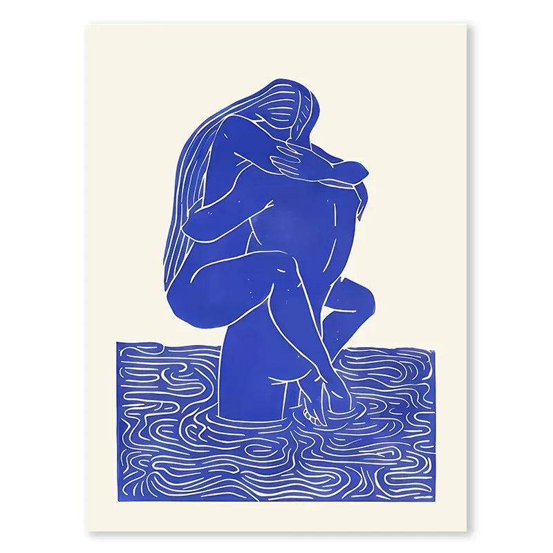 Blue Face Canvas Wall Art