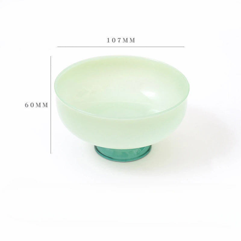 Color Blocking Glass Bowl