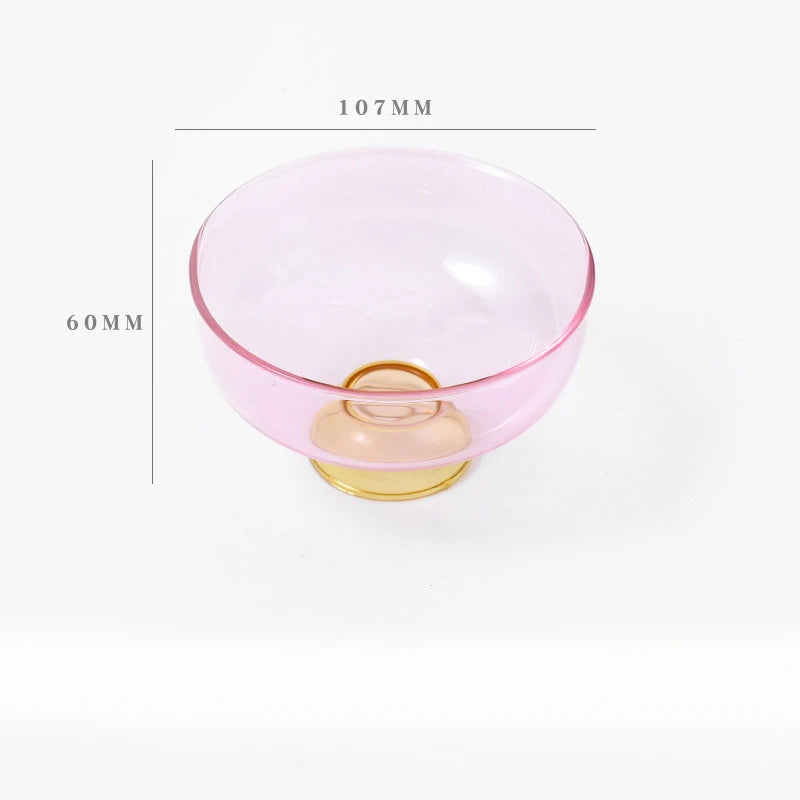 Color Blocking Glass Bowl detail 8