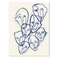 Blue Face Canvas Wall Art Design 01