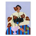 Blue Face Canvas Wall Art Design 12