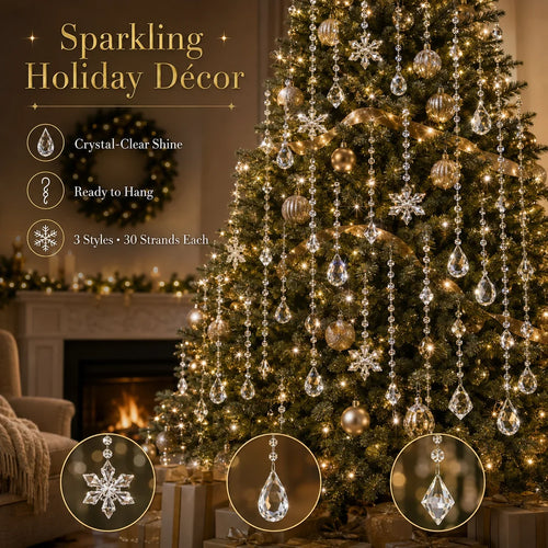 Acrylic Crystal Snowflake Ornaments detail 1